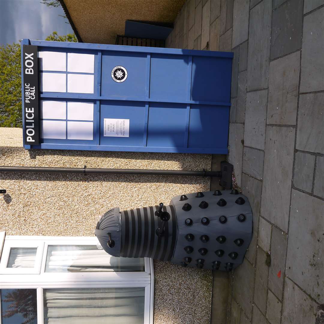 A Dalek awaits Doctor Who outside the Tardis (John Gordon/PA)